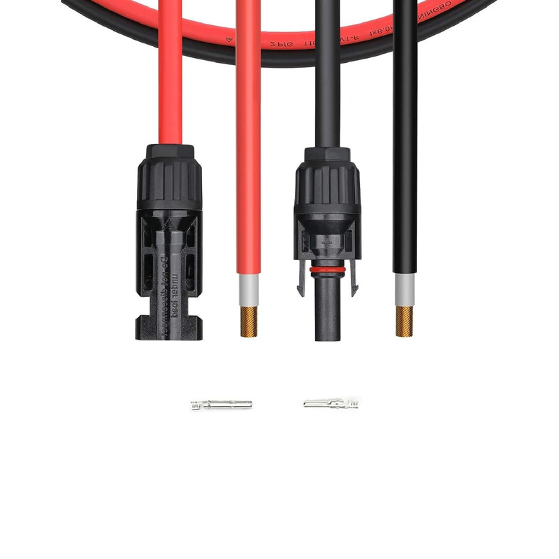 20FT 10AWG Solar Panel Extension Cable 30A/1000V DC, Compatible Quick Connectors gallery