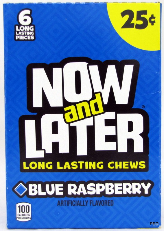 Now and Later Blue Raspberry Candy Chews 6-pc 24 Count Bars Candies Bulk Taffy gallery