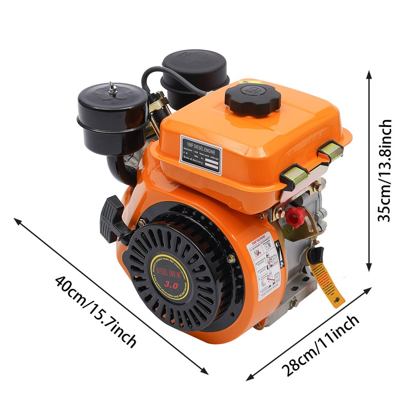 3HP 4-Stroke 196CC Durable Diesel Engine Air-Cooled Single Cylinder Machinery gallery