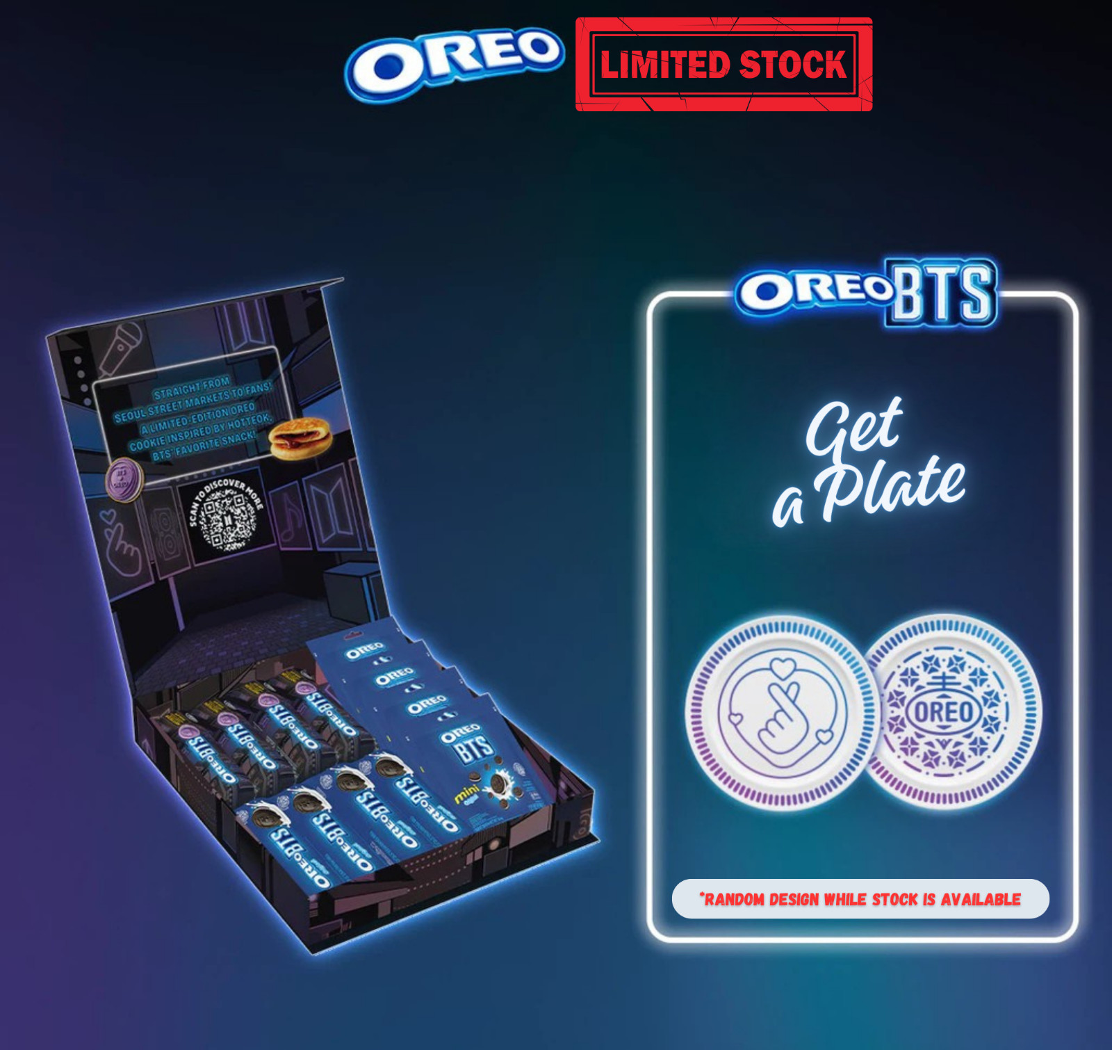 OREO BTS Limited Edition Box (Bundle of 12), Get a RANDOM DESIGN Plate gallery