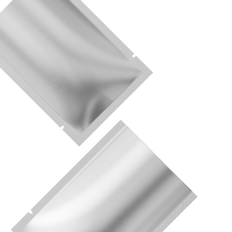 Double-Sided Matte Silver Travel Size Open Fill Heat Sealable Sample Pack Bags gallery
