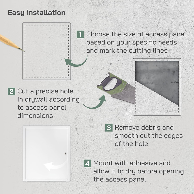Lockable Access Panel for Drywall 20 X 24 Inch - Wall Hole Cover - Metal Access gallery