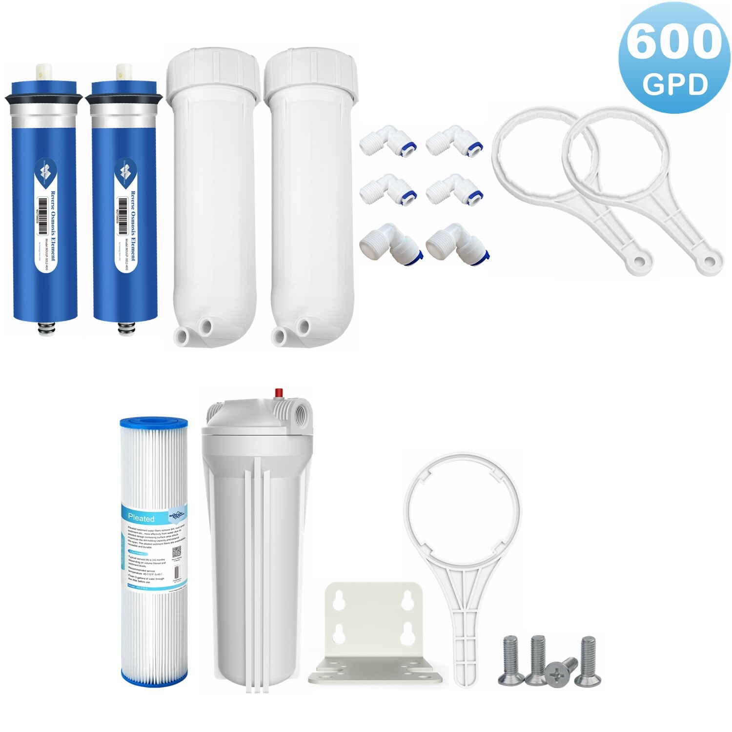600 GPD RO Membrane Maple Syrup Reverse Osmosis System Sediment Filter Housing gallery