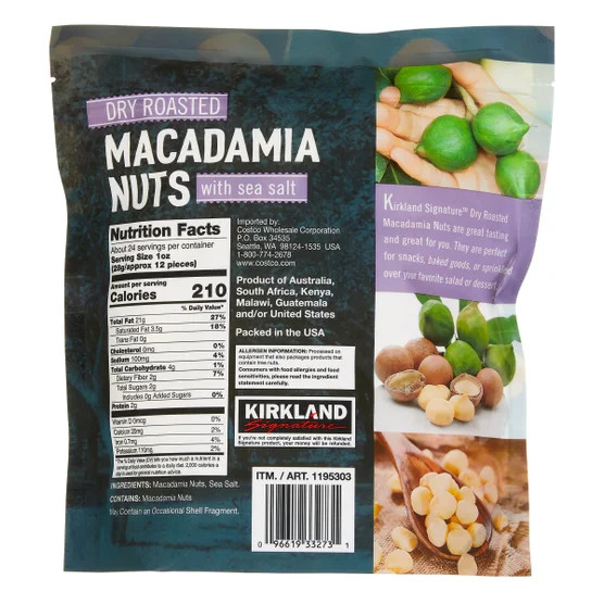 Kirkland Signature Dry Roasted Macadamia Nuts 1.5 lbs gallery