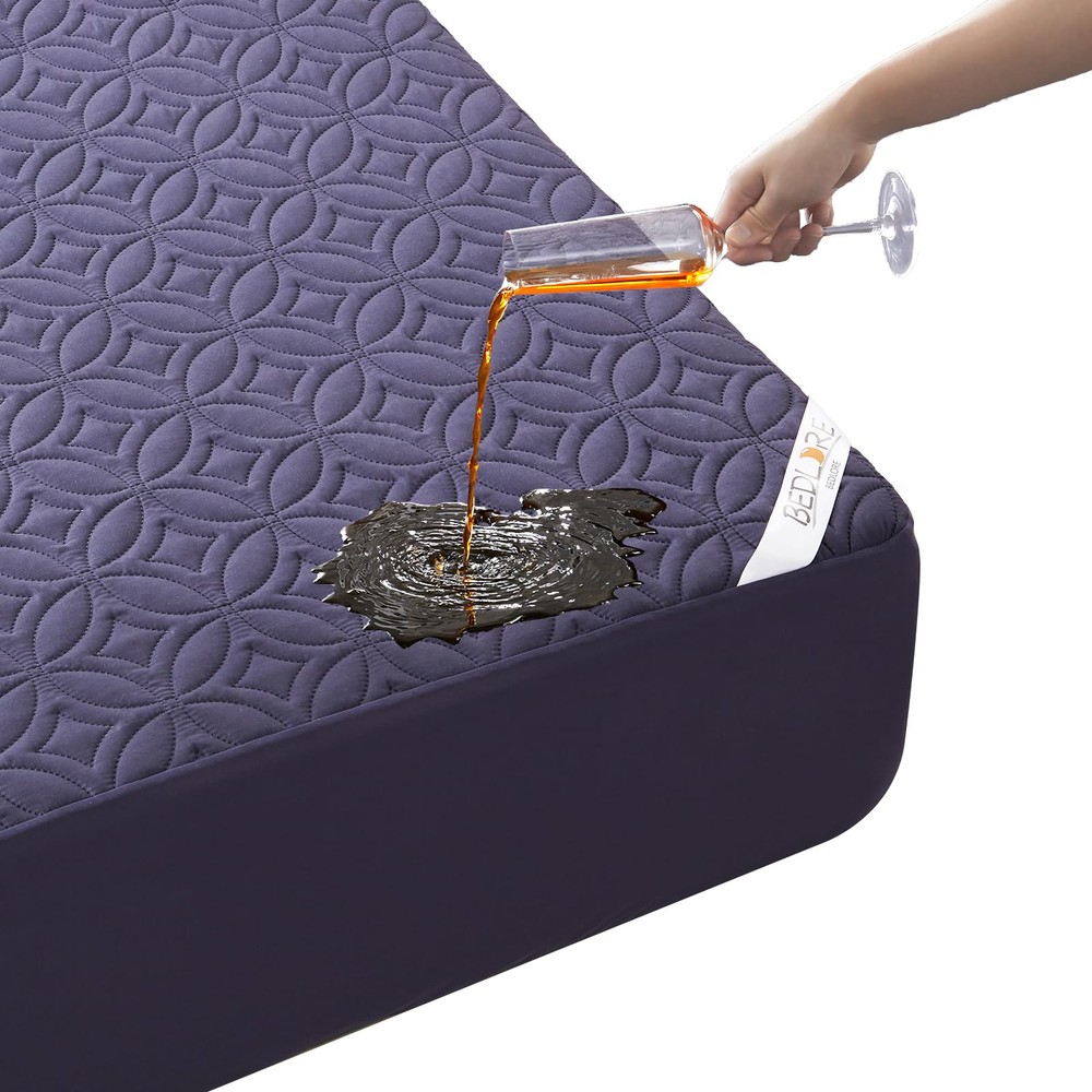 BEDLORE Waterproof Mattress Protector, Cal King Size Mattress Pad with Deep P...