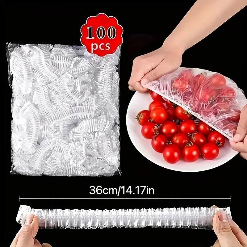 100pcs Reusable Elastic Food Covers Stretch Bowl Plate Wrap Plastic Seals gallery