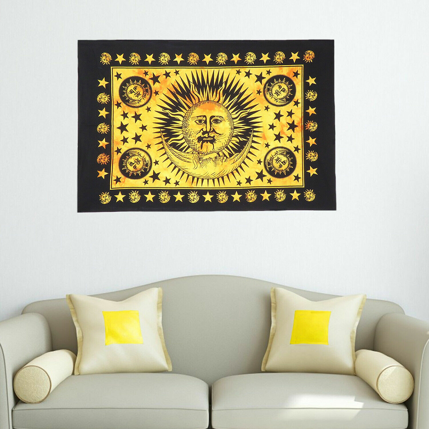 Indian Boho Home Decor Tapestry Wall Hanging Poster Cotton Wall Art Tapestries gallery