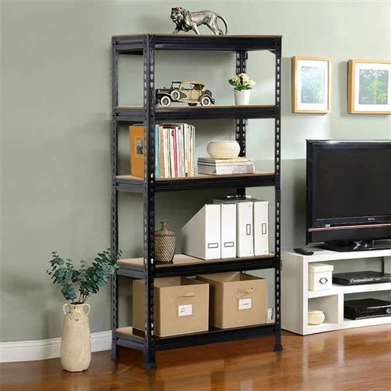 5-Shelf Boltless Adjustable Steel Storage Unit Holds up to 330lb Per Shelf-Black gallery