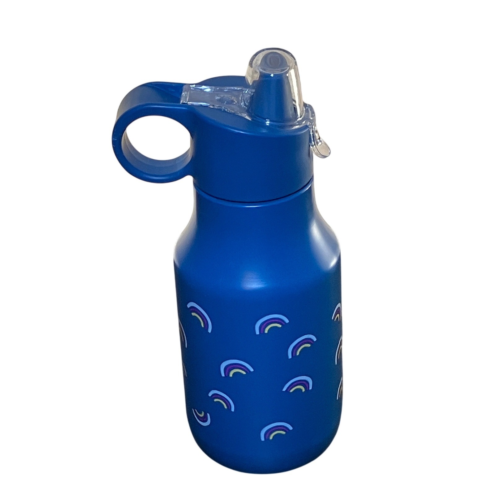 Sun Squad Blue Rainbow Stainless Steel Water Bottle Flip Top F331314 gallery