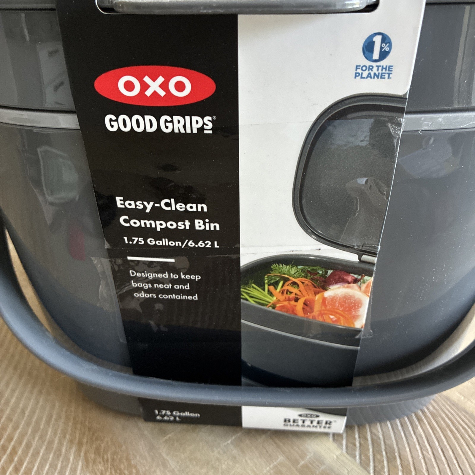 OXO Easy-Clean Compost Bin 1.75 Gallon Gray Kitchen Countertop - 13294600 gallery