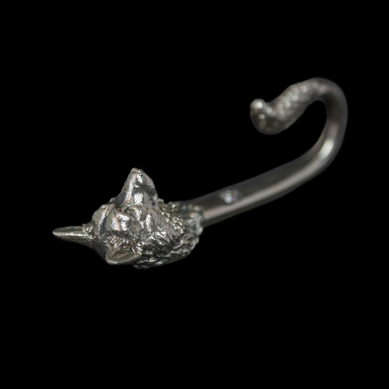 Nickel Silver Corgi Wall Hook | Handmade Dog Leash & Key Holder gallery