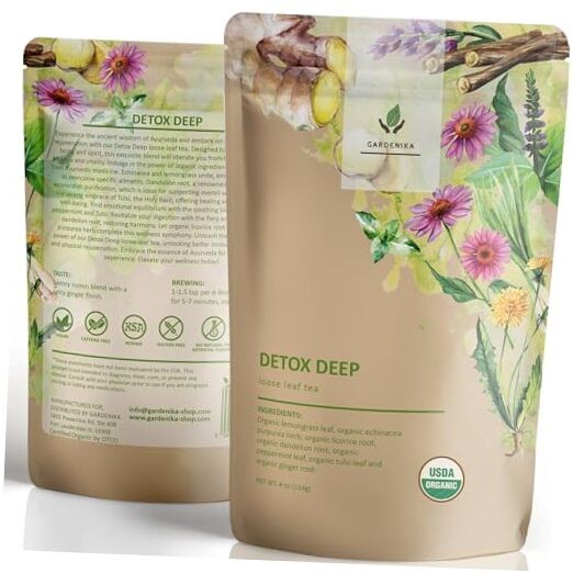 Organic Dandelion Root Detox Loose Leaf Tea, Herbal, Caffeine Detox (4 oz) gallery