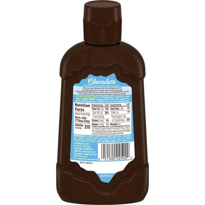 2 Pack Smucker's Magic Shell Chocolate Topping 7.25 oz Ice Cream Dessert Sauce.. gallery