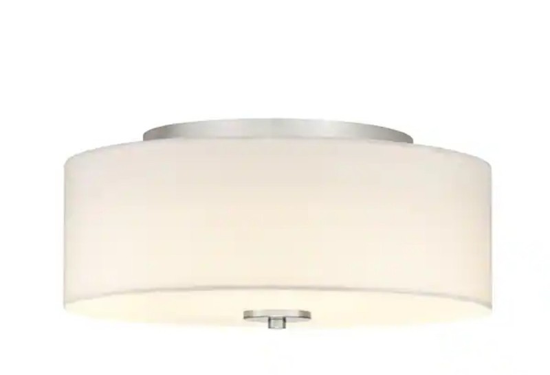 Progress Lighting Inspire Collection 13" Flush mount Light with Linen Shade 17W gallery