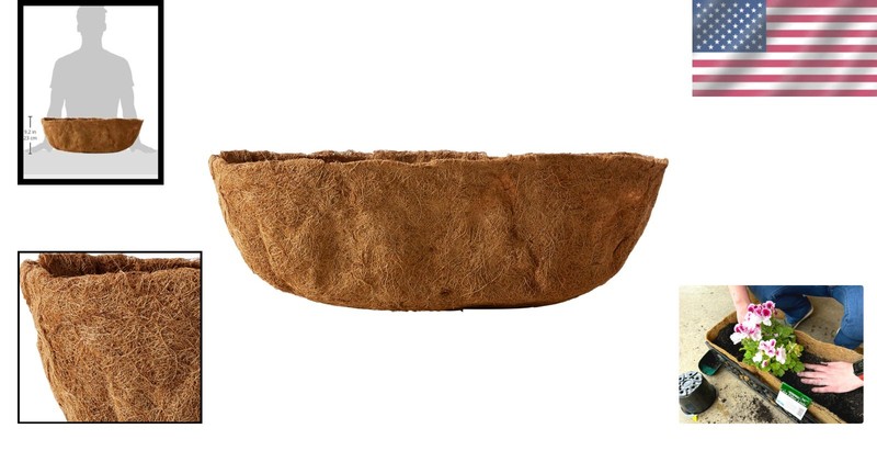 High-Performance 24-Inch Coco Liner with Integrated Soil Moist for Window Boxes gallery