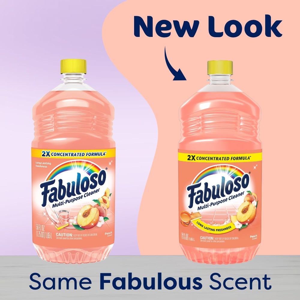 (2 pack) 2X Multi-Purpose Cleaner, No Rinse Floor Cleaner, Peach Scent, 56 fl oz gallery