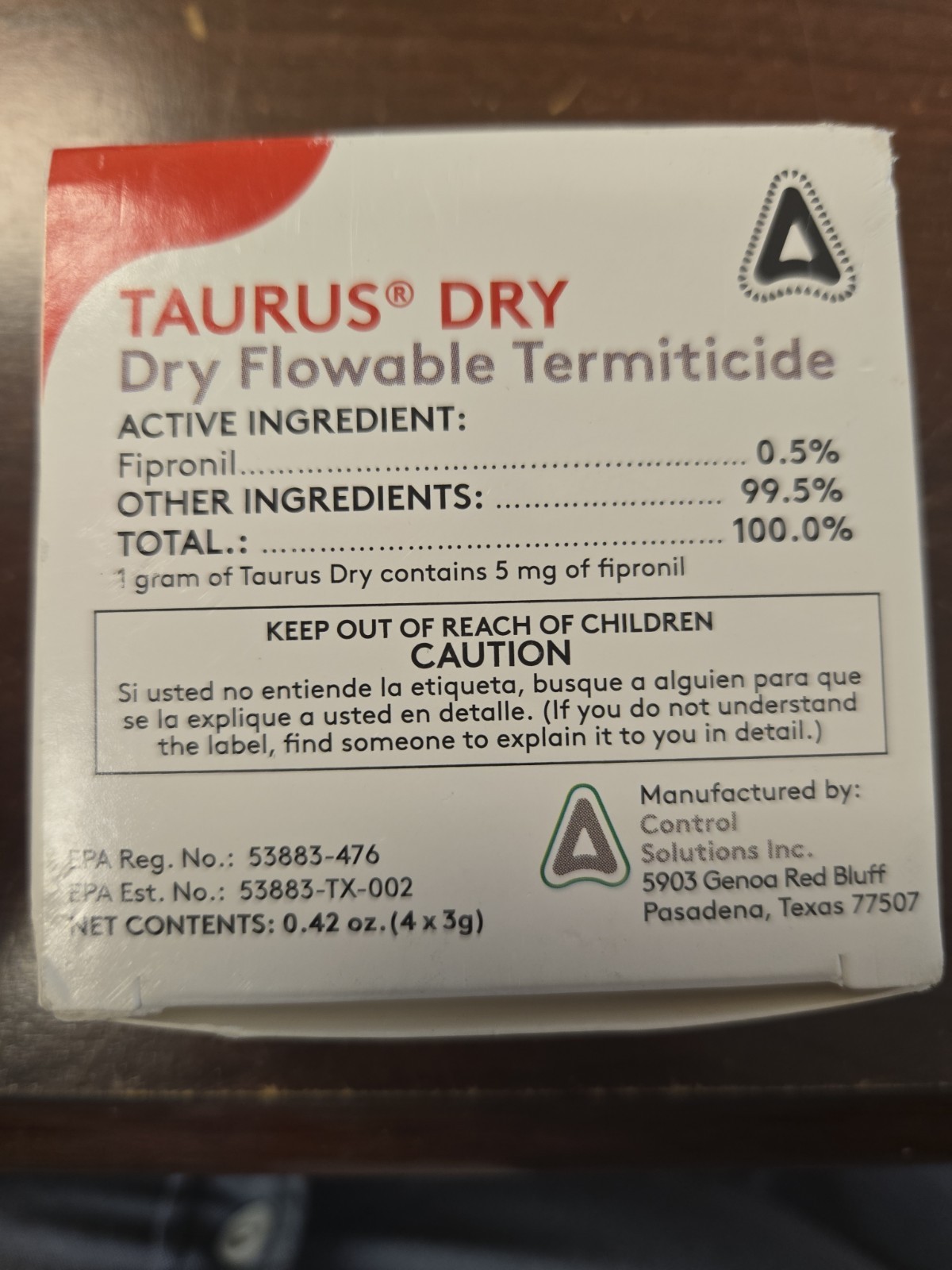 Taurus Dry Dry Flowable Termiticide NIB 4 Cartridges 4 X 3G gallery