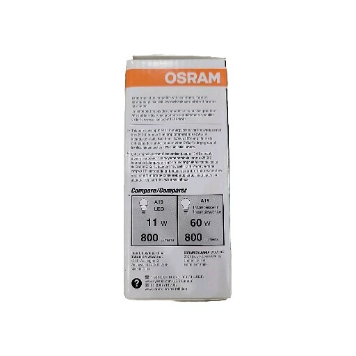 Sylvania LED11A19 60W Replacement Using 11W Dimmable Soft White LED 2 Bulbs gallery