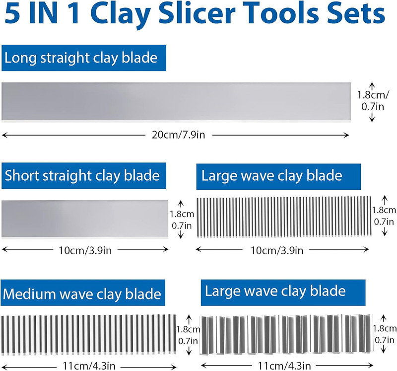 45 Pieces Flexible Polymer Clay Cutter Blade Slicer Cutting Slicing Tools for... gallery
