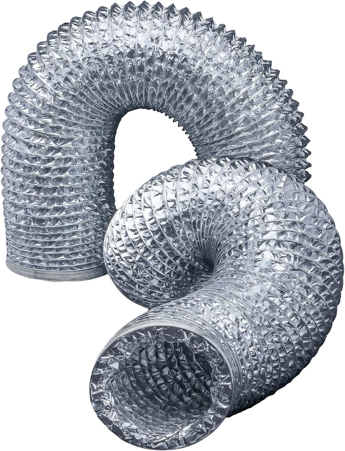 Dryer Vent Hose, Aluminum Flexible Duct for Heating Cooling 4" x 25ft gallery