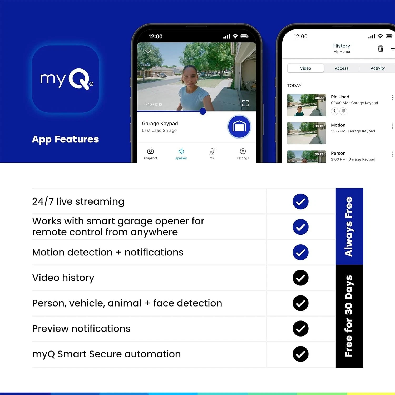 Chamberlain myQ Video Smart Wireless Garage Door Opener Keypad gallery
