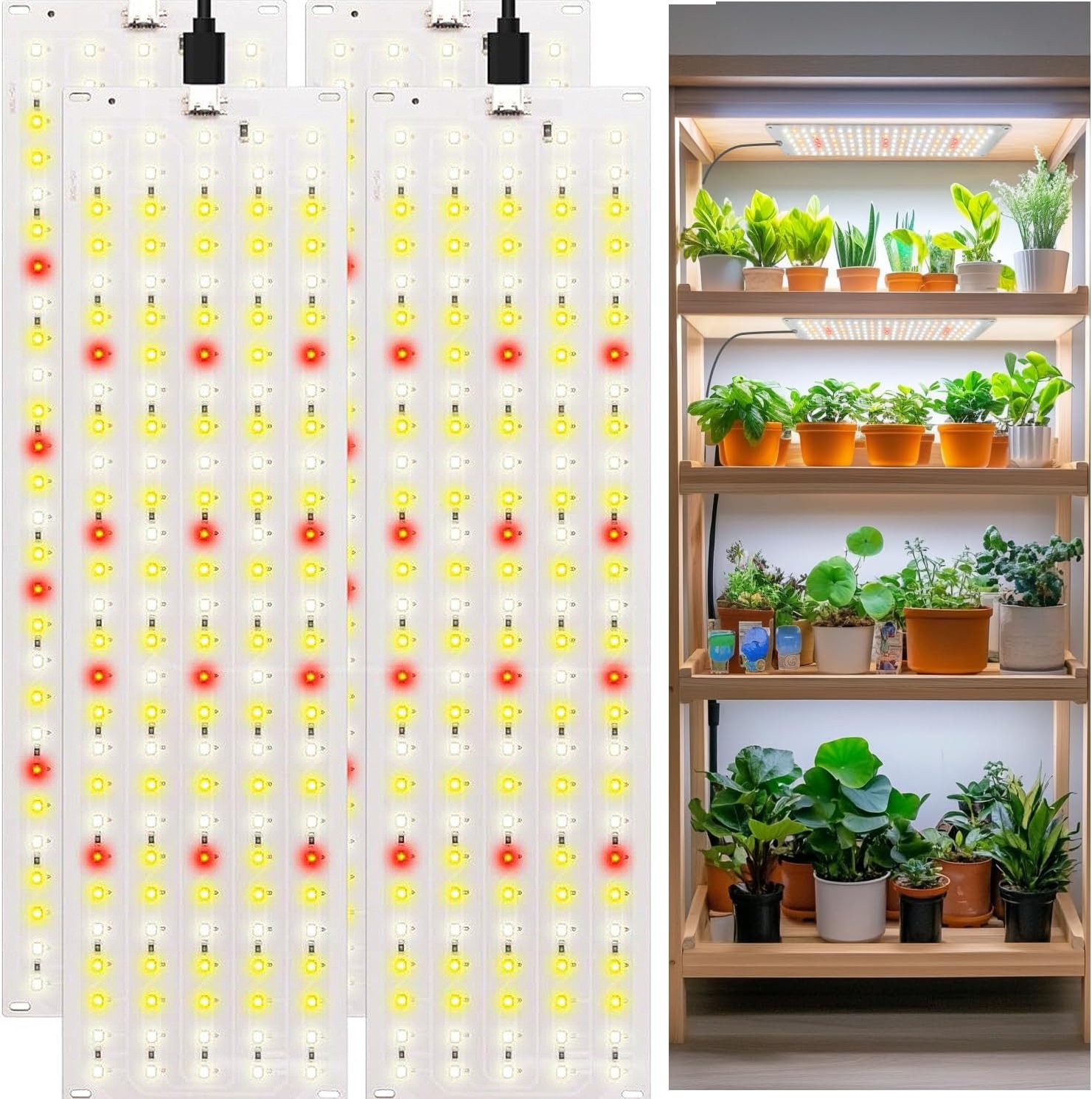 540LED 4in1 Full Spectrum Plant Grow Light Panel for Growing Indoor Plants Timer gallery