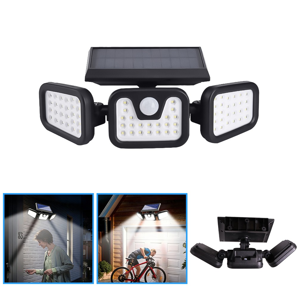 1-2 Pack LED Motion Sensor Solar Lights Outdoor IP65 Waterproof Security Lamp