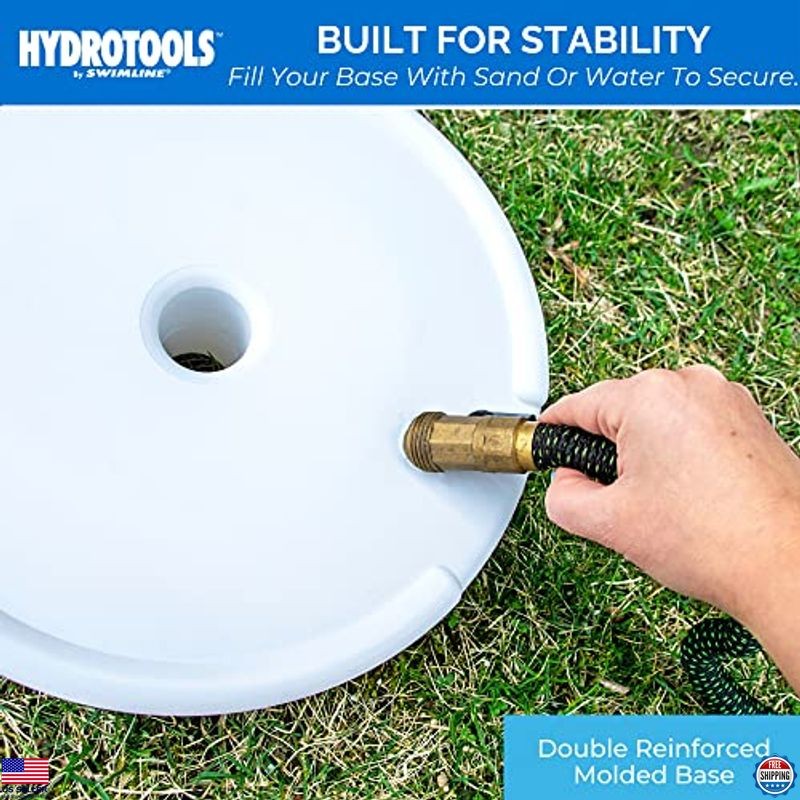 7ft Poolside Shower with Adjustable Head & Foot Tap, Garden Hose Compatible gallery