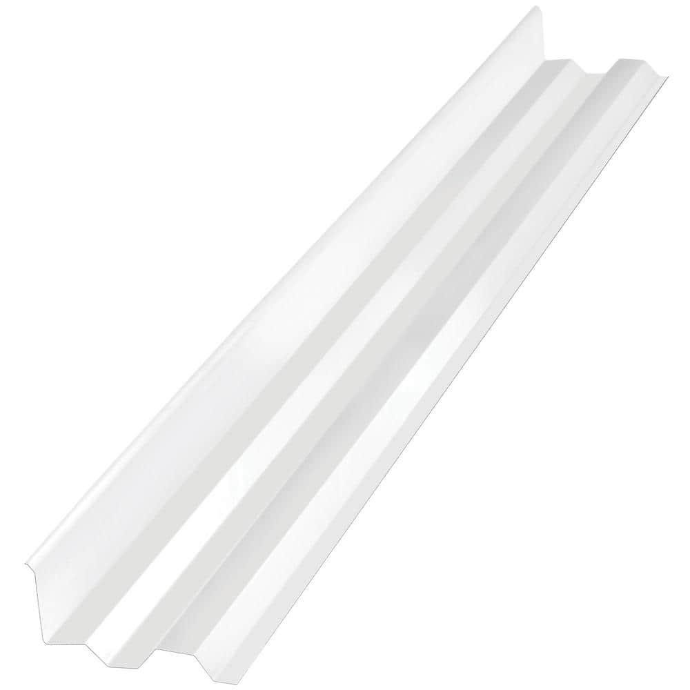 Suntuf Side Ridge Flashing 4 ft Polycarbonate White Opal Roof Rain Diverter gallery