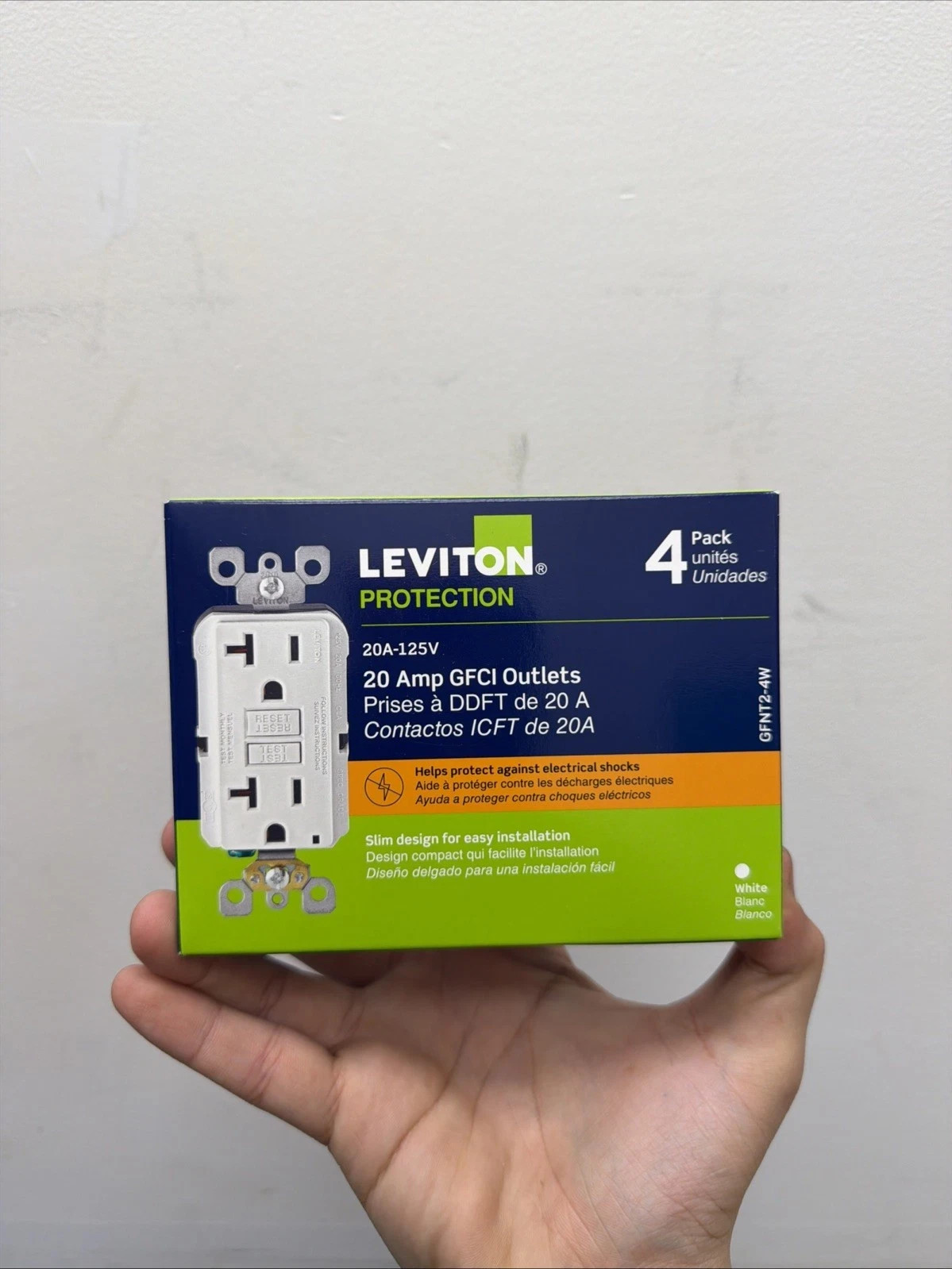 Leviton M32-GFNT2-4W GFCI Outlet- 4 Pack gallery