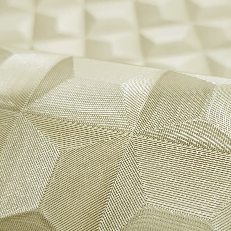 Yellow gold metallic illusion dimensional square textured geometric Wallpaper 3D gallery