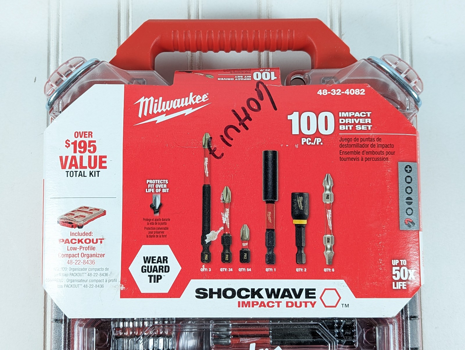 Milwaukee 48-32-4082 100 Pc. Shockwave Impact Duty Driver Bit Packout Set NEW gallery