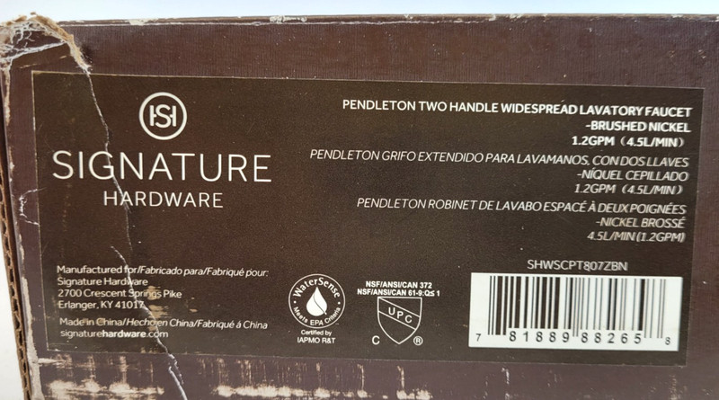 Signature Hardware 948595 Pendleton 1.2 GPM Wide Spread Bathroom Faucet W/Pop Up gallery