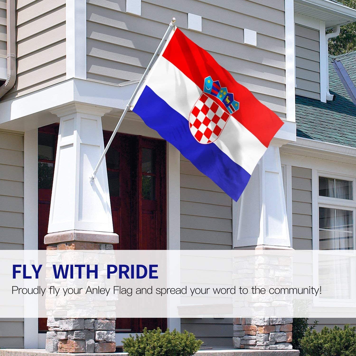 Anley Fly Breeze 3x5 Foot Croatia Flag - Croatian Flags Polyester 3 X 5 Ft gallery
