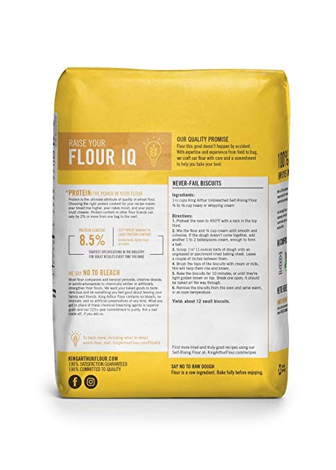 King Arthur, Flour Unbleached Enriched Self Rising, 80 Ounce gallery