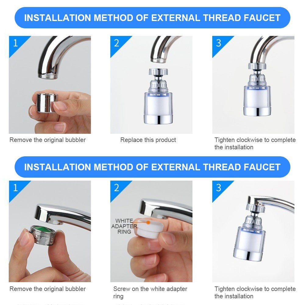 Faucet Water Filter Tap Filtration Kitchen Bathroom Sink Mount Purifier System gallery
