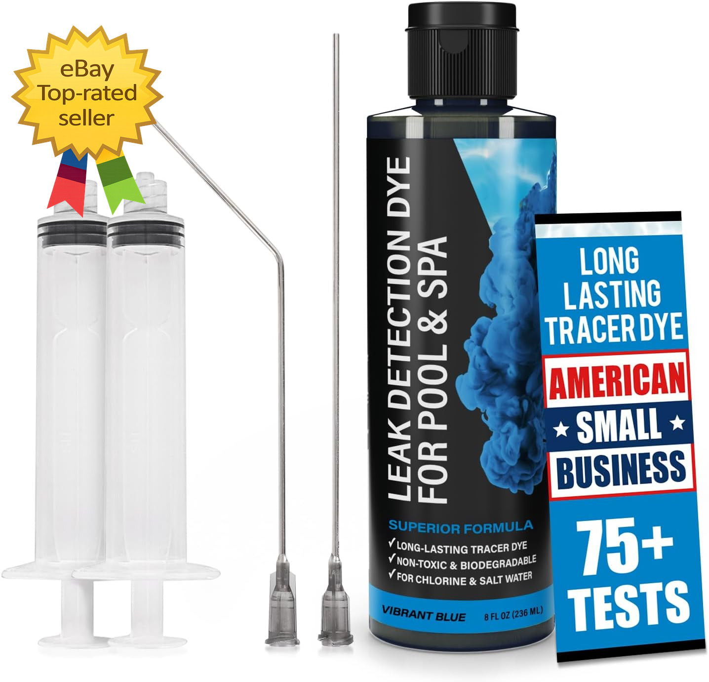 Pool Leak Detection Dye Kit 75+ Tests 2 Stainless Steel Precision Applicators gallery