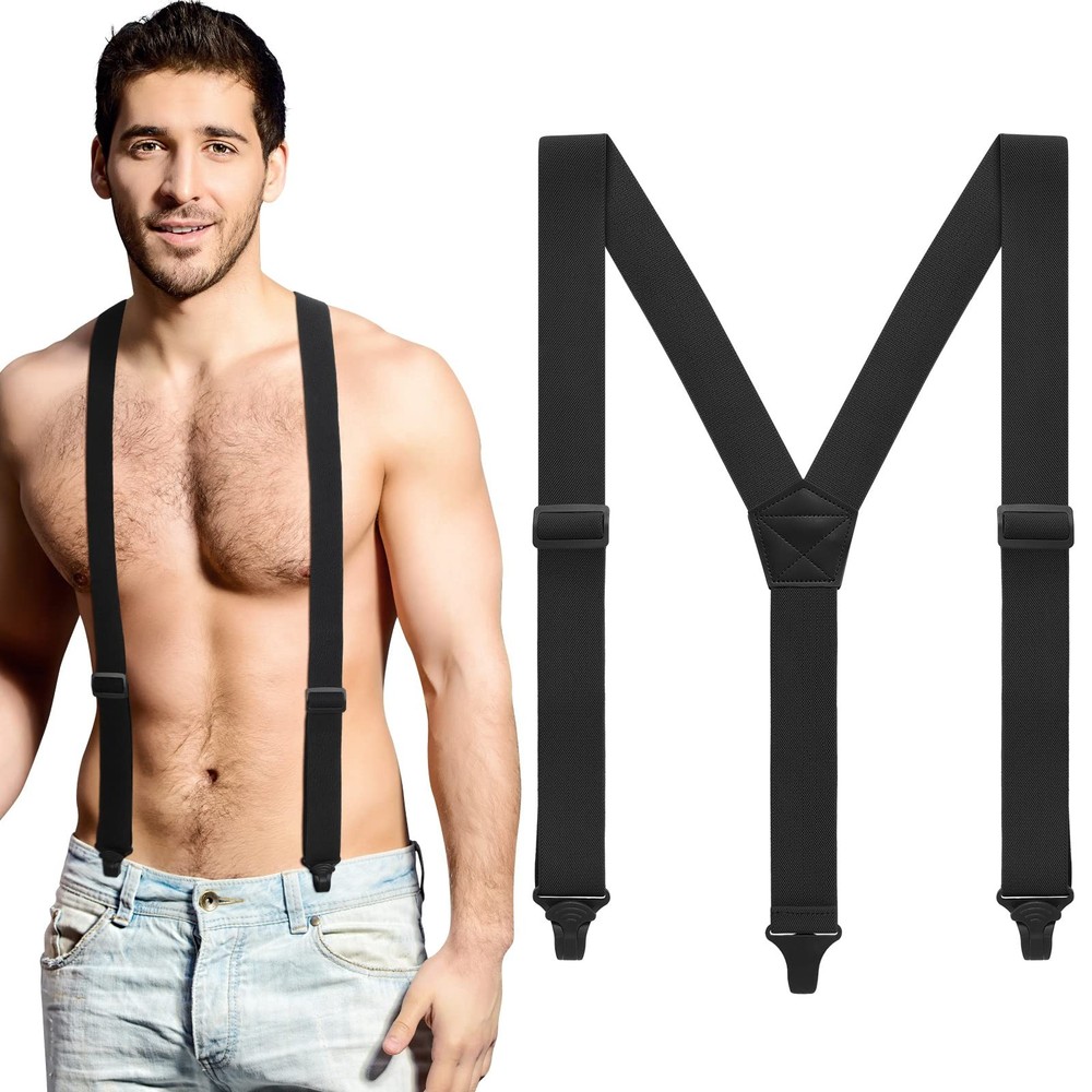 Jiuguva Men Hidden Undershirt Suspender Under Clothing Airport Friendly Strap Y