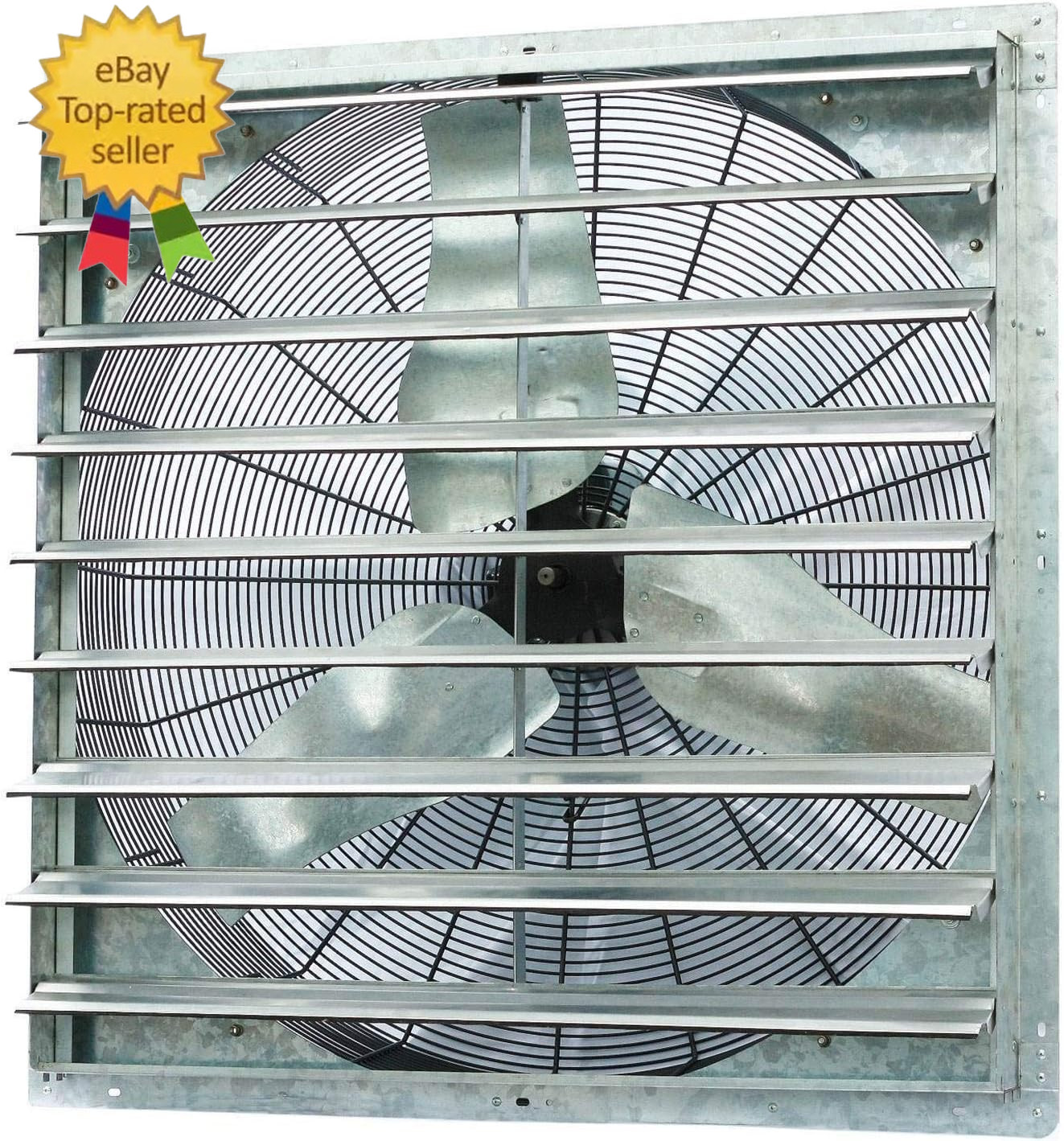- 36" Wall Mounted Shutter Exhaust Fan - Automatic Shutter - Single Speed - Vent gallery