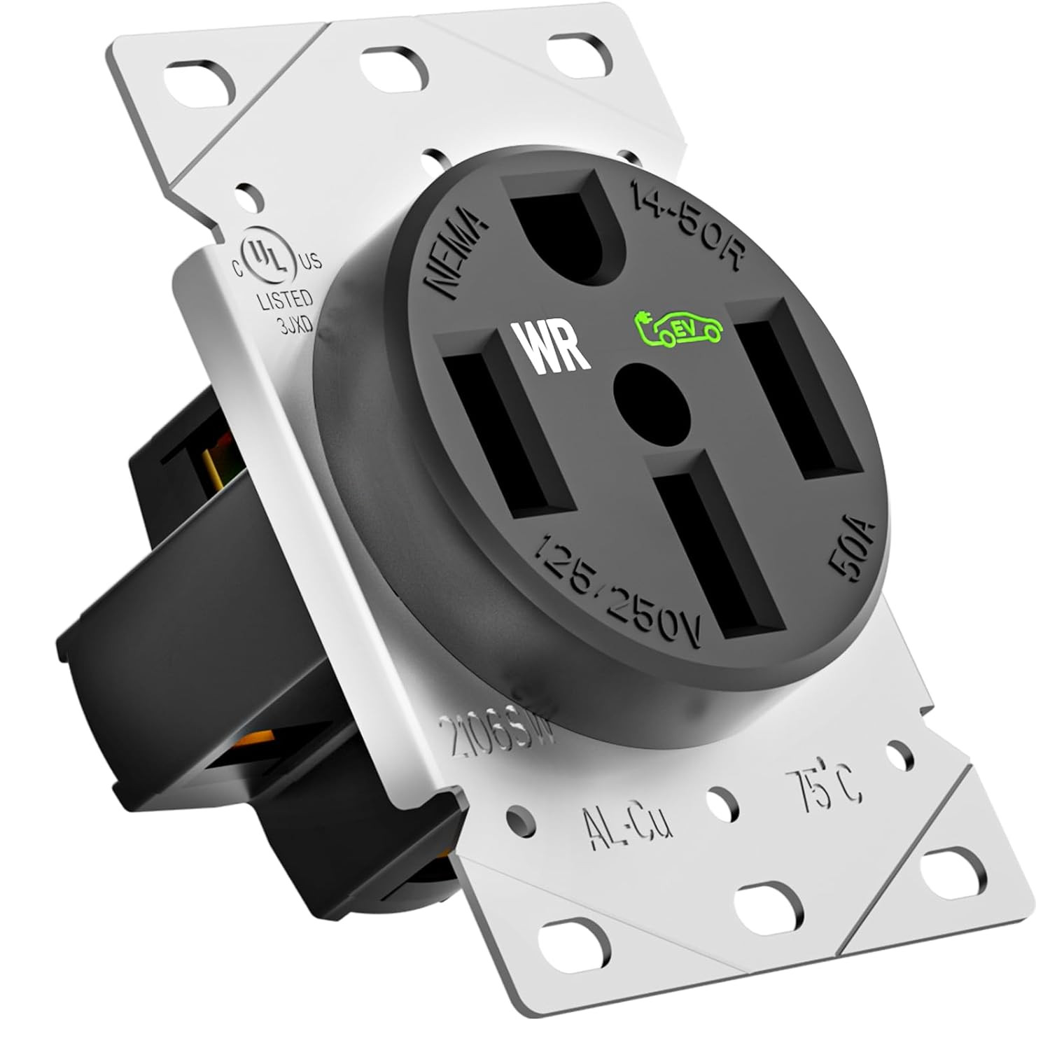 Nema 14-50 Outlet Designed Specifically for EV Charging,Weather Resistant 3-Pole gallery