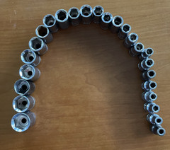 Socket Set 1/4″ drive, 6 point, metric set Made in Taiwan 23 Pcs See Description