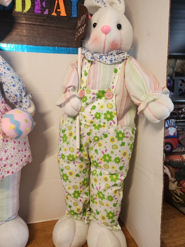Easter Bunny Door Greeter Set Handerson 2012 Porch Rabbits Standing gallery