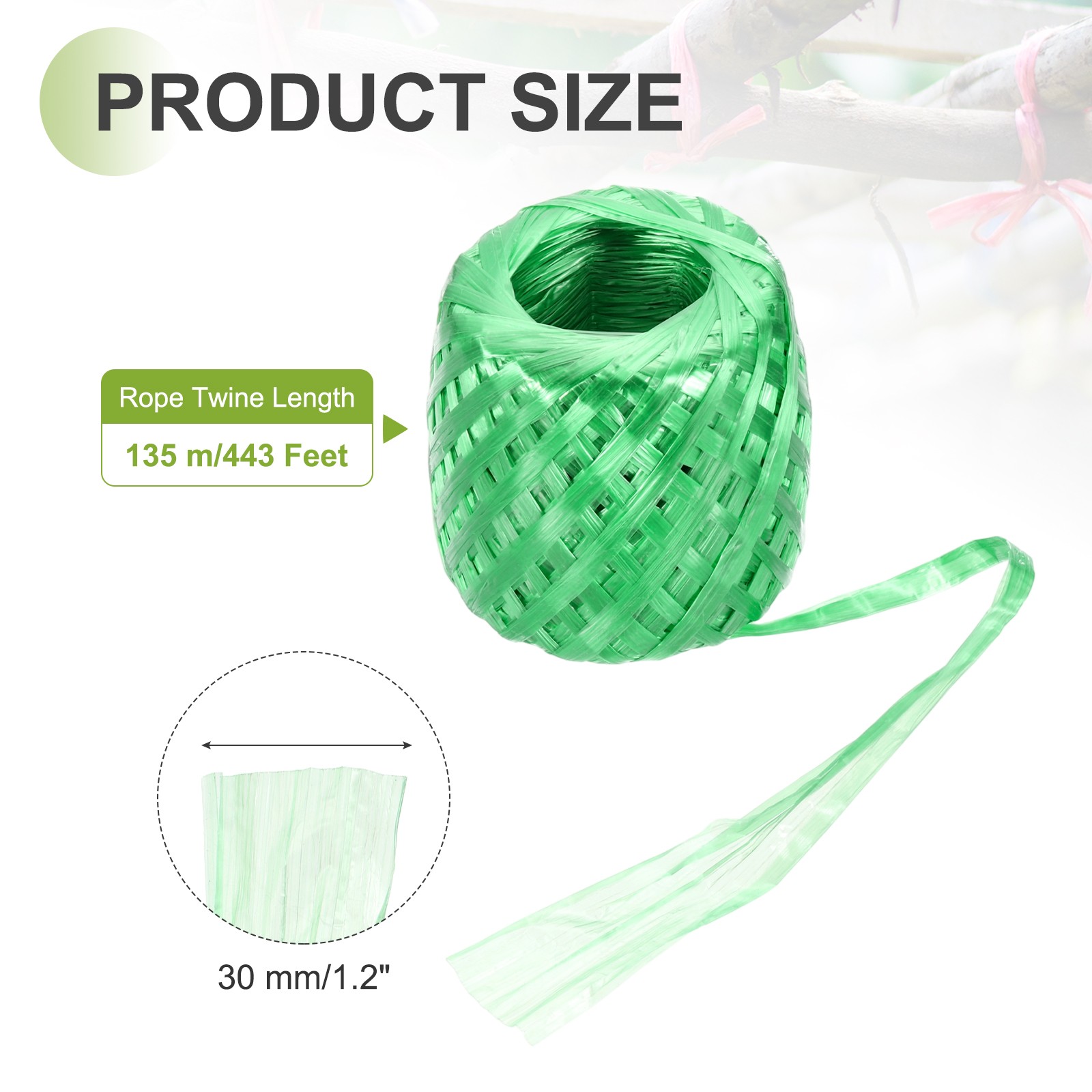 Polyester Nylon Plastic Rope Twine 30 Mm-135 m Long Household Packing, Green gallery