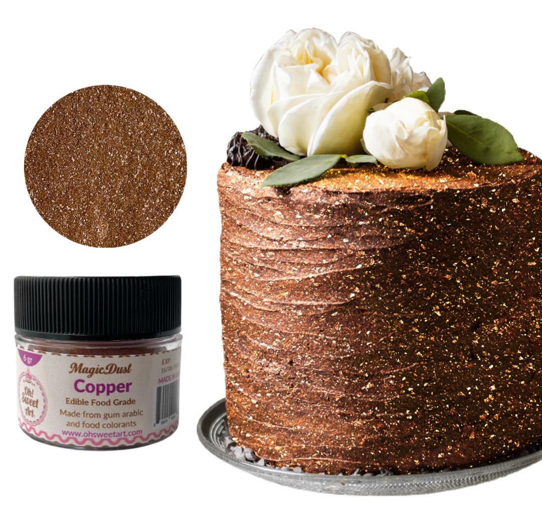 Edible Glitter dust COPPER ( 6 grams ) Magic dust , Kosher, Gluten free FDA gallery