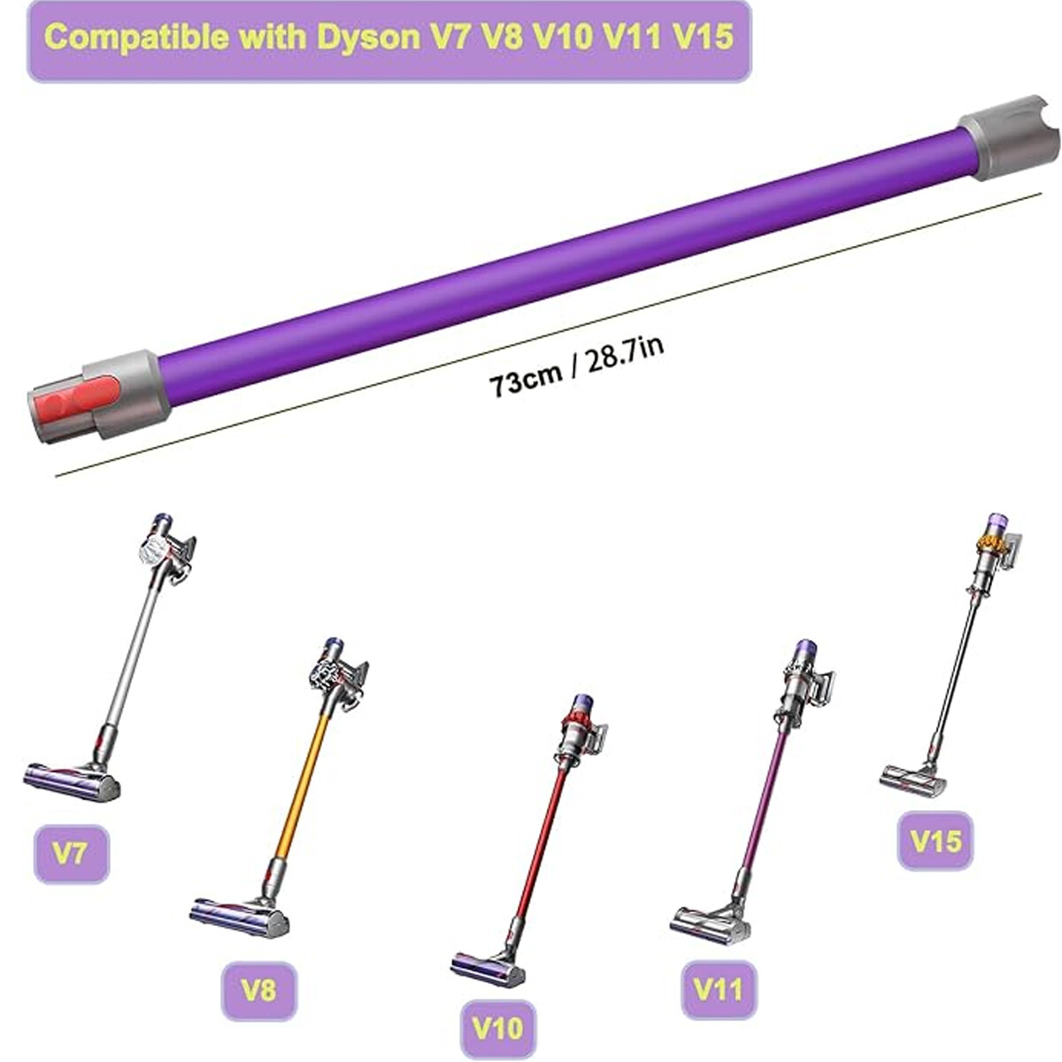 Detect Animal Absolute For Dyson Wand Stick Extension Tube V7 V8 V10 V11 V15 gallery