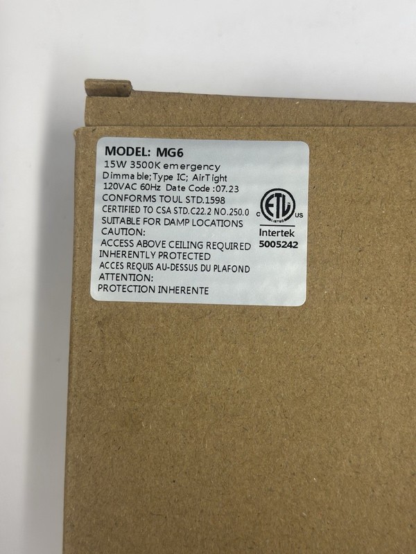 4 - PACK MG6 15W LED Recessed Disk Light 3500K Dimmable Emergency Fixture – NEW gallery
