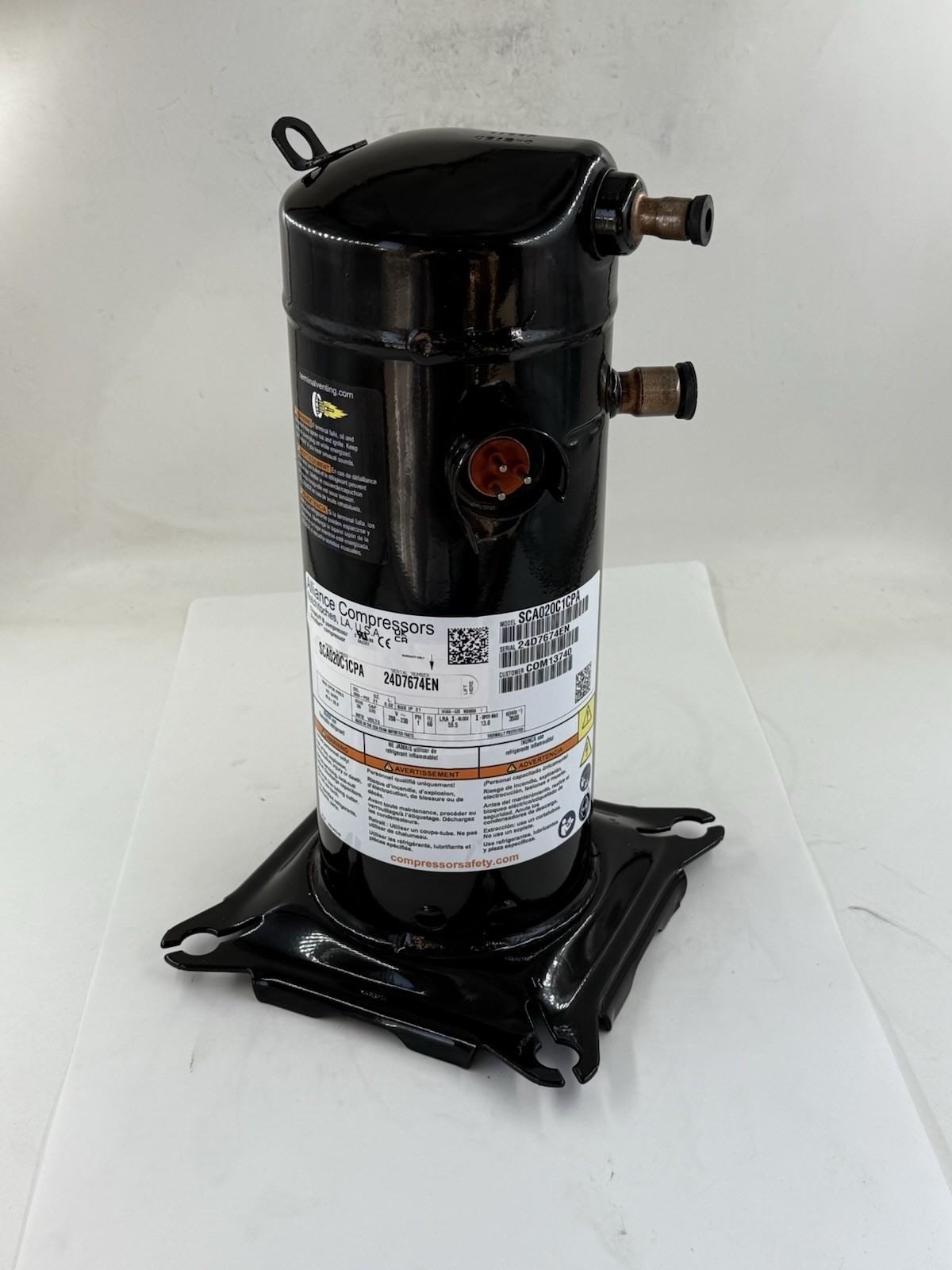 NEW Trane Alliance Compressor SCA020C1CPA COM13740 208-230V 1PH R410A 2 TON gallery