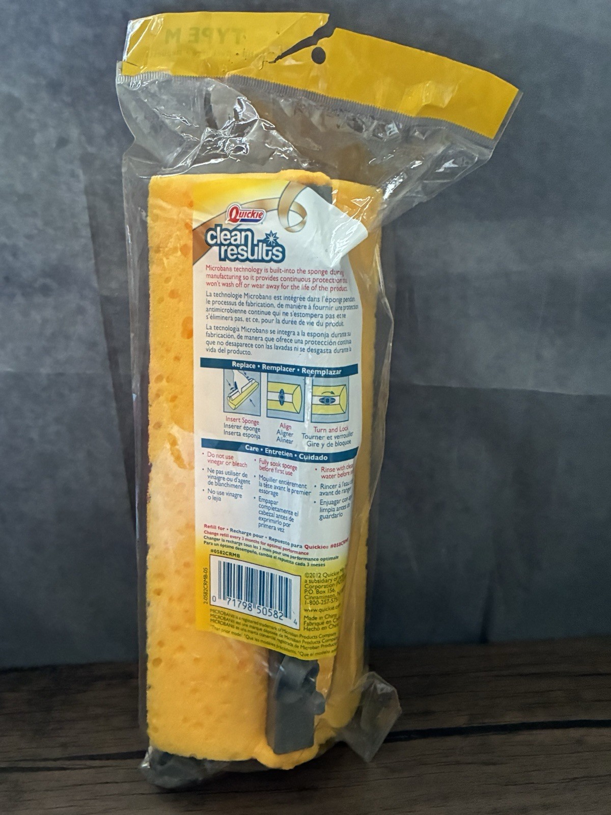 Quickie Type M Roller Mop Refill Head Microban Clean Results 25% Larger Sponge gallery