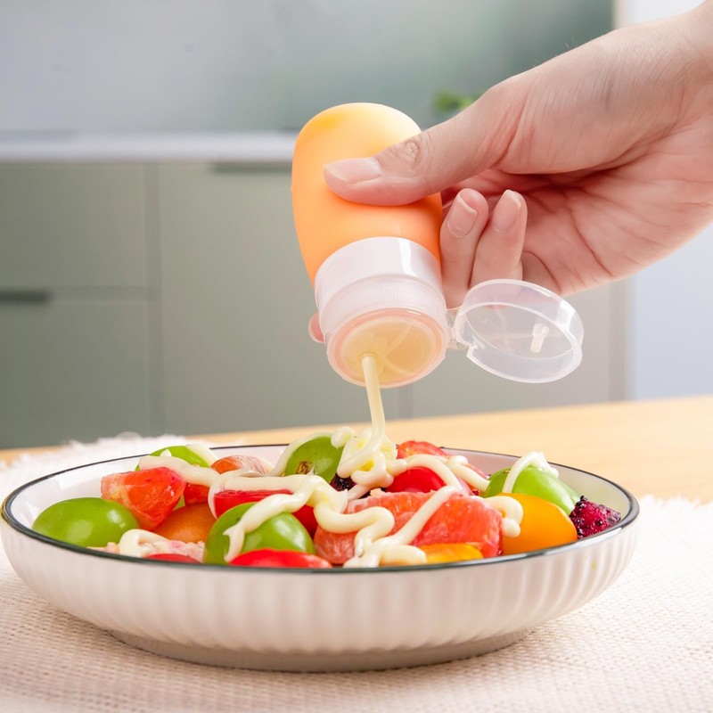 MICEBAY Condiment Squeeze Bottles for Sauces, 2-oz Mini 2 OZ, Candies gallery