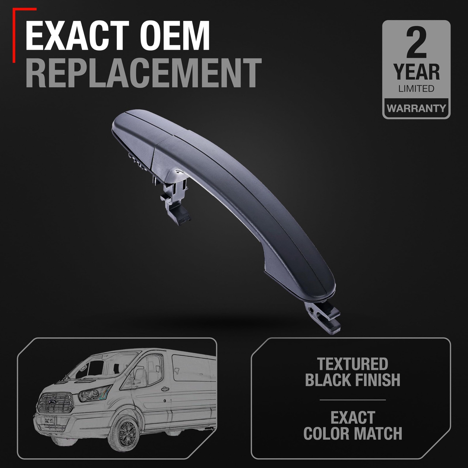 Exterior Door Handle, Right Sliding Door for Ford Transit - Exterior Rear Sli... gallery